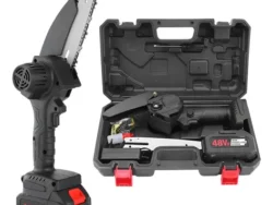 Mini Motosierra Doble Sierra Inalambrica Recargable Estuche Negro