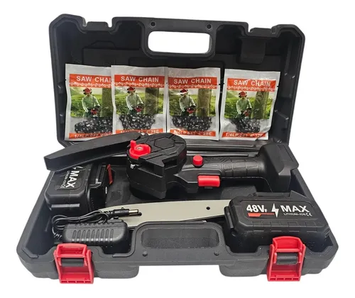 Mini Motosierra Doble Sierra Inalambrica Recargable Estuche Negro - Image 3