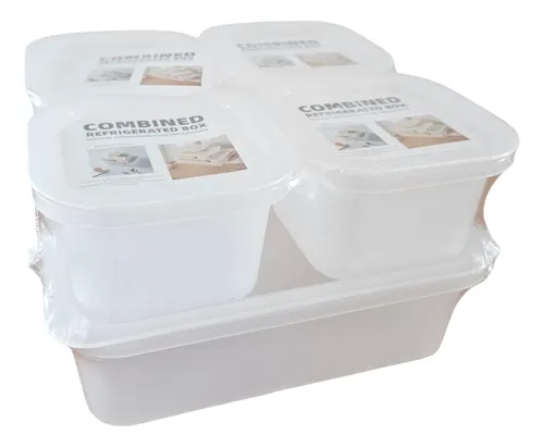 Tupper + 4 Mini Contenedores De Alimentos Plastico Combined - Image 2