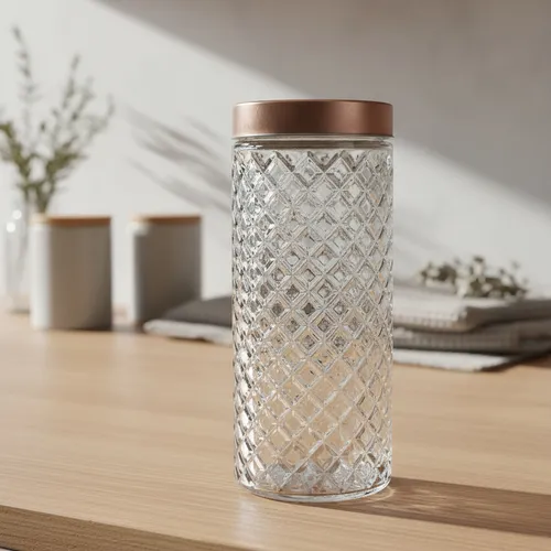 Frasco De Vidrio Con Tapa Dorada 2000ML Q1089-2000 - Image 2