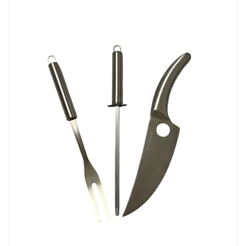 Set X3 Cubiertos Para Cocina Asado Churrasco Blister Rojo Kitchen Tools - Image 3