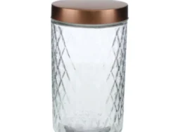 Frasco De Vidrio Con Tapa Dorada 1700ml Q1089-1700