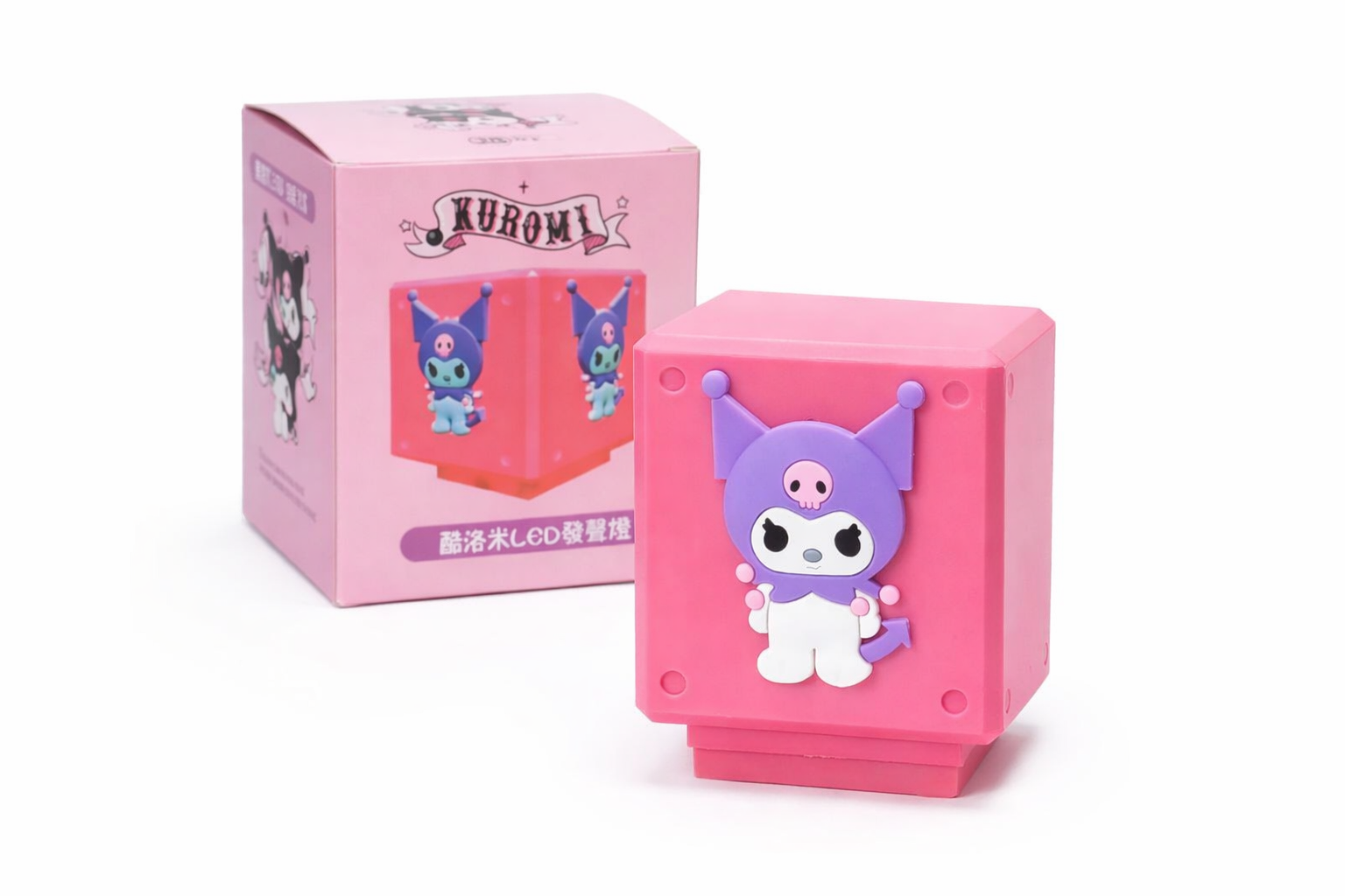 Lampara Velador Con Sonido Touch Cubo De Mesa Kuromi
