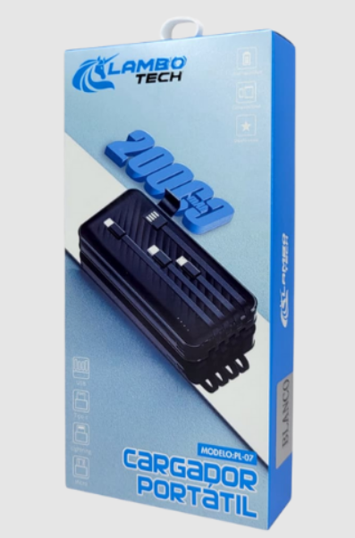 Cargador portátil Lambo Tech 20000mAh carga rápida PL-07