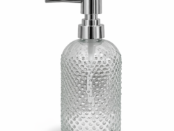 Dispensador de Alcohol Gel y Jabón Líquido Vidrio Bomba Manual 400mL 203534