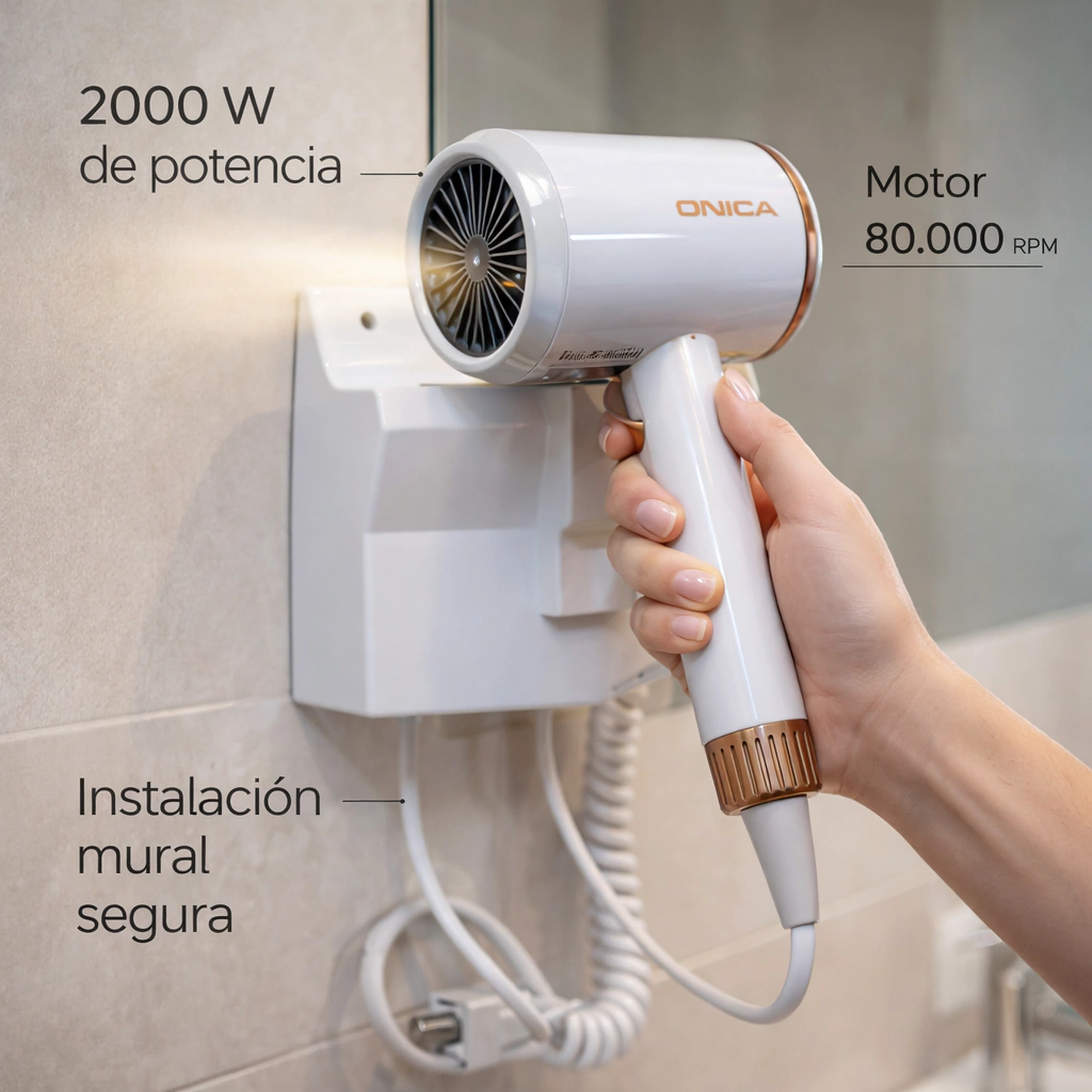 Secador De Pelo De Pared Onica Blossom Edition 2000W OA-CP225 - Image 2