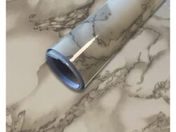 Rollo Vinilo 60cm x 2 Metros Holzboden Calacatta Marmol Blanco con Gris