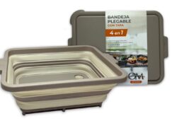 Tabla De Picar 4 En 1 Plegable Cn Escurridor Cocina Picnic Lisa Marrón OM 30133384