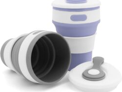 Taza Para Cafe Plegable Silicona con Tapa SL30116