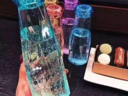 Botellas de Agua de Vidrio Diseño Diamante de 414 ml Nextshop GT2357