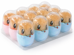 Pack de Set x 12 Escarbadientes con Dispensador Diseño Kawaii