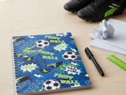 Cuaderno Futbol Anillado Anotador Cuadernillo 80 Hojas Rayas 20X14cm