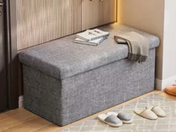 Puff Silla Organizador Plegable Con Cajón Almacenador EA-346