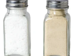 Set X2 Salero Pimentero Vidrio Tapa Acero Inoxidable 202504