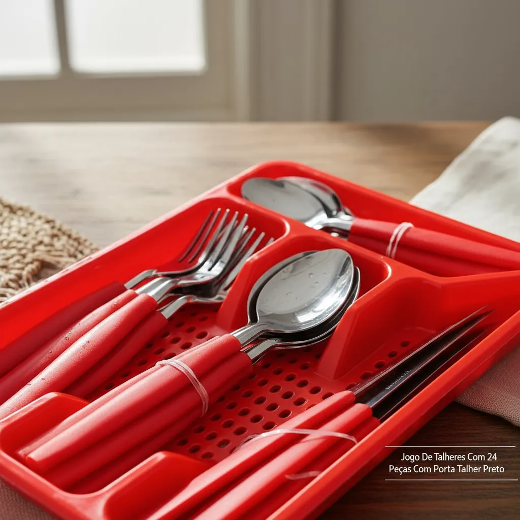 Juego de cubiertos de cocina de 25 piezas de Idee Home - Image 3