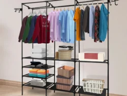 Organizador Piso Ropa Perchero Colgador Rack Multifunción CR162 162*36*175CM