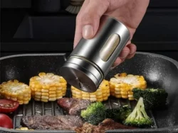 Especiero Sal Pimienta Condimentero Dosificador Acero Vidrio 80ml 202473