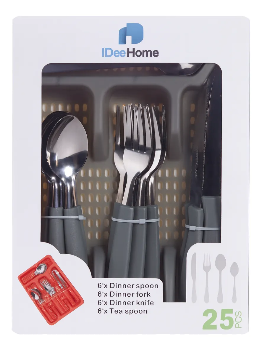 Juego de cubiertos de cocina de 25 piezas de Idee Home
