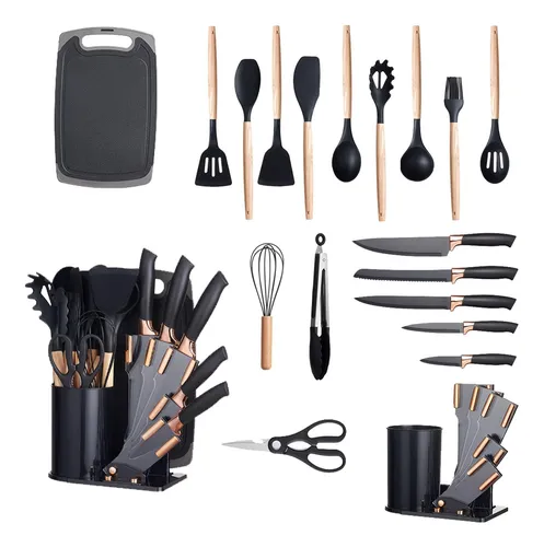 Set 18 Utensilios Cuchillos Cocina Tabla Silicona RC-0018 - Image 5