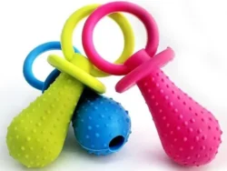 Juguete Mordillo Para Perro Chupete Chico De Goma 9cm