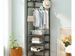 Estante 3 Niveles Con Colgador De ropa 185*40cm TW888