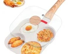 Sarten Antiadherente Next Shop ZCG23 para 4 Huevos con Tapa de Vidrio