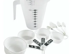 Set De Jarra + Cucharas Medidoras Plastico Transparente NO°1302