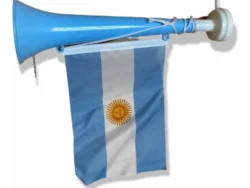 Corneta Bocina 27cm Con Bandera Argentina Chica Mundial WCF-04
