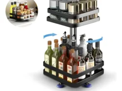 Estante Cuadrado Ajustable Giratorio Y Cocina Con 2 Pisos 2177