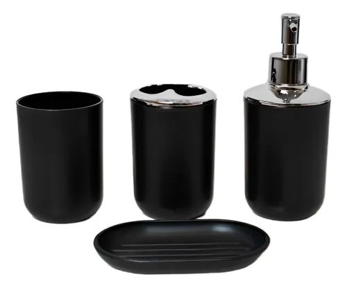 Set de Accesorios para Baño Negro 4 Piezas Suono HOG0670 - Image 2