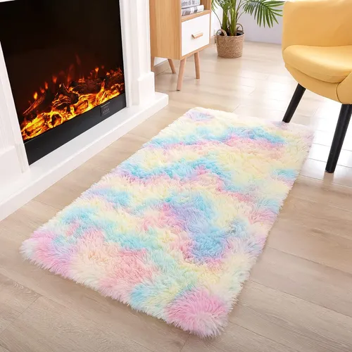 Alfombra de Peluche Rectangular Arcoiris ALF-ZR50 50x80cm - Image 2