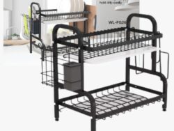 Escurridor Trastes Organizador De Utensilios De Cocina Con 2 Pisos WL-FG266