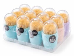 Pack de Set x 12 Escarbadientes con Dispensador Diseño Huevo X-813