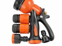 Regador Pistola Para Manguera 8 Funciones + Conectores Riego Jardín 1620-161