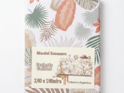 Mantel Rectangular Estampado 2.40 X1.40mts Ecocuero En Bolsa
