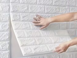 VINILO BRICK PLACA 3D ADESIVO BLANCO 70CM X 77CM