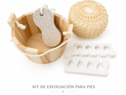 Set de Baño Pedicura Con Canasto Madera