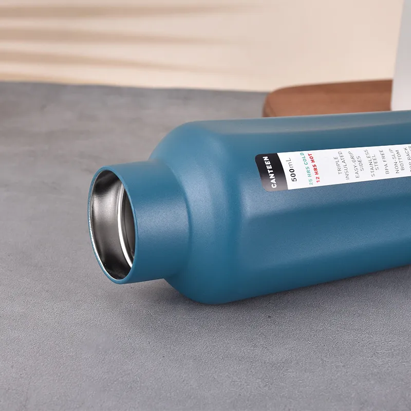 Botella Térmica Acero Inoxidable 500ml Caja Azul Wine Red - Image 2