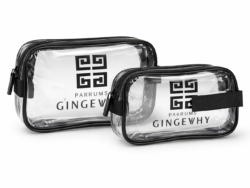 Set de Necesers Transparentes x2 Organizadores de Viaje con Cierre YN253003 Gincevhy