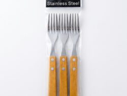 Set De Cubiertos X3 Piezas Tenedores Marrón JMF-0312