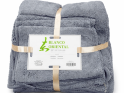Set de Toallas Suaves Blanco Oriental x4 Piezas Ultra Absorbentes y Confort Premium SETA-TP4