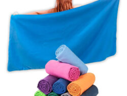 Toallon Secado Rapido Blanco Paris 70 x 140cm TLL6152