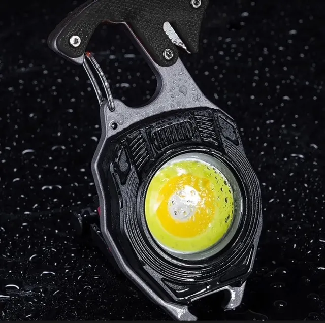 Llavero Linterna Tactica Luz Encendedor Gancho Destornillador W5147 - Image 6