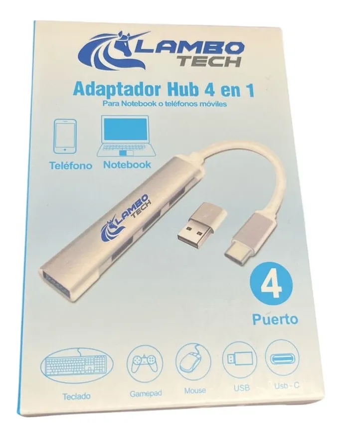 Hub USB Tipo C Audeos 4 Puertos 3.0/2.0 Lambo Tech - Image 6