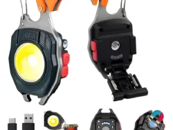 Llavero Linterna Tactica Luz Encendedor Gancho Destornillador W5147