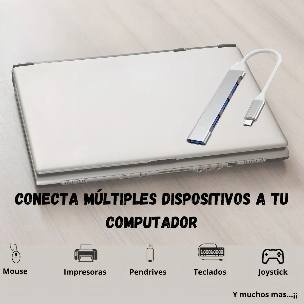 Hub USB Tipo C Audeos 4 Puertos 3.0/2.0 Lambo Tech - Image 5