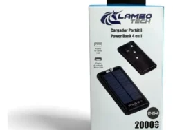 Cargador Portatil 4 Salidas Power Bank Solar 20000mah LT-2548