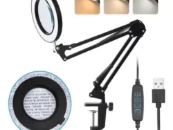 Lampara Escritorio Velador Led-83043 Lupa 10x 3 Tonos