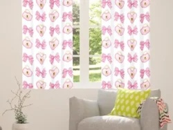 Cortina Infantil Microfibra 1.10MT Blanco Paris C4005