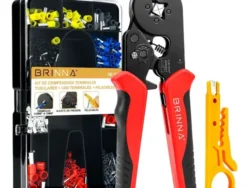 Kit Pinza Crimpeadora Brinna + 1200 Terminales Tiff Tubular Melech-285